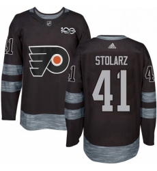 Mens Adidas Philadelphia Flyers 41 Anthony Stolarz Premier Black 1917 2017 100th Anniversary NHL Jersey Mens Adidas Philadelphia Flyers 41 Anthony Stolarz Premier Black 1917 2017 100th Anniversary NHL Jersey