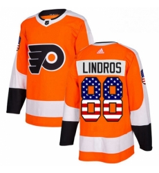Mens Adidas Philadelphia Flyers 88 Eric Lindros Authentic Orange USA Flag Fashion NHL Jersey Mens Adidas Philadelphia Flyers 88 Eric Lindros Authentic Orange USA Flag Fashion NHL Jersey