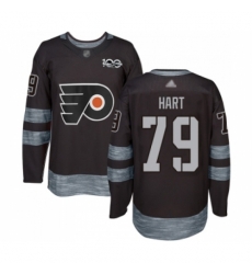 Men's Philadelphia Flyers #79 Carter Hart Authentic Black 1917-2017 100th Anniversary Hockey Jersey Men's Philadelphia Flyers #79 Carter Hart Authentic Black 1917-2017 100th Anniversary Hockey Jersey