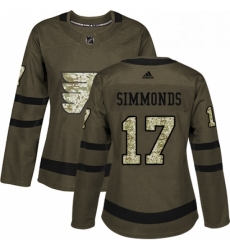 Womens Adidas Philadelphia Flyers 17 Wayne Simmonds Authentic Green Salute to Service NHL Jersey Womens Adidas Philadelphia Flyers 17 Wayne Simmonds Authentic Green Salute to Service NHL Jersey