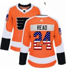 Womens Adidas Philadelphia Flyers 24 Matt Read Authentic Orange USA Flag Fashion NHL Jersey Womens Adidas Philadelphia Flyers 24 Matt Read Authentic Orange USA Flag Fashion NHL Jersey