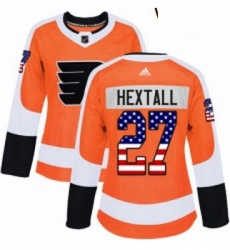 Womens Adidas Philadelphia Flyers 27 Ron Hextall Authentic Orange USA Flag Fashion NHL Jersey Womens Adidas Philadelphia Flyers 27 Ron Hextall Authentic Orange USA Flag Fashion NHL Jersey