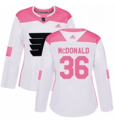 Womens Adidas Philadelphia Flyers 36 Colin McDonald Authentic WhitePink Fashion NHL Jersey Womens Adidas Philadelphia Flyers 36 Colin McDonald Authentic WhitePink Fashion NHL Jersey