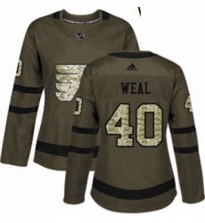Womens Adidas Philadelphia Flyers 40 Jordan Weal Authentic Green Salute to Service NHL Jersey Womens Adidas Philadelphia Flyers 40 Jordan Weal Authentic Green Salute to Service NHL Jersey