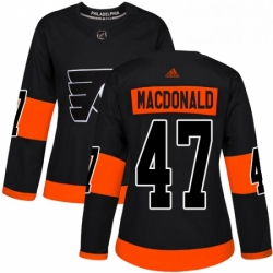 Womens Adidas Philadelphia Flyers 47 Andrew MacDonald Premier Black Alternate NHL Jersey 