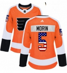 Womens Adidas Philadelphia Flyers 5 Samuel Morin Authentic Orange USA Flag Fashion NHL Jersey Womens Adidas Philadelphia Flyers 5 Samuel Morin Authentic Orange USA Flag Fashion NHL Jersey