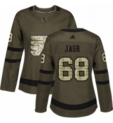 Womens Adidas Philadelphia Flyers 68 Jaromir Jagr Authentic Green Salute to Service NHL Jersey Womens Adidas Philadelphia Flyers 68 Jaromir Jagr Authentic Green Salute to Service NHL Jersey