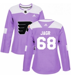 Womens Adidas Philadelphia Flyers 68 Jaromir Jagr Authentic Purple Fights Cancer Practice NHL Jersey Womens Adidas Philadelphia Flyers 68 Jaromir Jagr Authentic Purple Fights Cancer Practice NHL Jersey