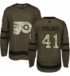 Youth Adidas Philadelphia Flyers 41 Anthony Stolarz Authentic Green Salute to Service NHL Jersey Youth Adidas Philadelphia Flyers 41 Anthony Stolarz Authentic Green Salute to Service NHL Jersey