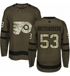 Youth Adidas Philadelphia Flyers 53 Shayne Gostisbehere Premier Green Salute to Service NHL Jersey Youth Adidas Philadelphia Flyers 53 Shayne Gostisbehere Premier Green Salute to Service NHL Jersey