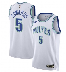 Men Nike Anthony Edwards White Minnesota Timberwolves 2023 24 Swingman Jersey Classic Edition