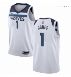 Mens Nike Minnesota Timberwolves 1 Tyus Jones Swingman White NBA Jersey Association Edition Mens Nike Minnesota Timberwolves 1 Tyus Jones Swingman White NBA Jersey Association Edition