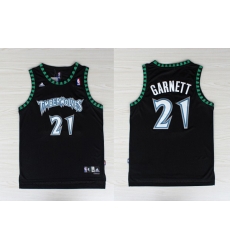 NBA Minnesota Timberwolves 21 Kevin Garnett Swingman Black Jersey NBA Minnesota Timberwolves 21 Kevin Garnett Swingman Black Jersey