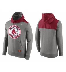 MLB Men Boston Red Sox Nike Gray Cooperstown Collection Hybrid Pullover Hoodie MLB Men Boston Red Sox Nike Gray Cooperstown Collection Hybrid Pullover Hoodie