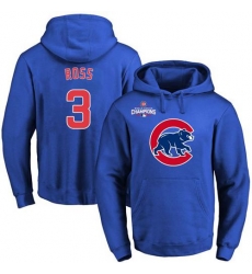 Men Chicago Cubs 3 David Ross Blue 2016 World Series Champions Primary Logo Pullover MLB Hoodie Men Chicago Cubs 3 David Ross Blue 2016 World Series Champions Primary Logo Pullover MLB Hoodie