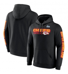 Men Kansas City Chiefs Black Super Bowl LVII Star Trail Pullover Hoodie Men Kansas City Chiefs Black Super Bowl LVII Star Trail Pullover Hoodie
