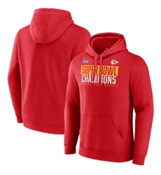 Men Kansas City Chiefs Red Super Bowl LVII Champions Foam Finger Pullover Hoodie Men Kansas City Chiefs Red Super Bowl LVII Champions Foam Finger Pullover Hoodie