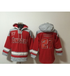 Men Los Angeles Angels 27 Mike Trout Stitched Red Hoodie Men Los Angeles Angels 27 Mike Trout Stitched Red Hoodie