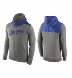 MLB Men Los Angeles Dodgers Nike Gray Hybrid Hoodie MLB Men Los Angeles Dodgers Nike Gray Hybrid Hoodie