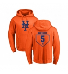 Men MLB Nike New York Mets 5 David Wright Orange RBI Pullover Hoodie Men MLB Nike New York Mets 5 David Wright Orange RBI Pullover Hoodie