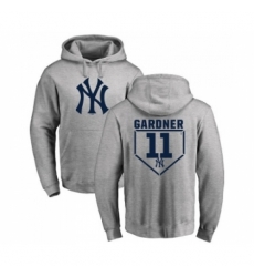 Men MLB Nike New York Yankees 11 Brett Gardner Gray RBI Pullover Hoodie Men MLB Nike New York Yankees 11 Brett Gardner Gray RBI Pullover Hoodie