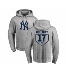 Men MLB Nike New York Yankees 17 Matt Holliday Gray RBI Pullover Hoodie Men MLB Nike New York Yankees 17 Matt Holliday Gray RBI Pullover Hoodie