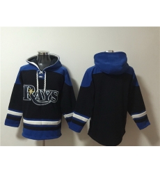 Men Tampa Bay Rays Blank Black Blue Lace Up Pullover Hoodie Men Tampa Bay Rays Blank Black Blue Lace Up Pullover Hoodie