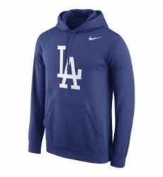 Men MLB LA Dodgers Nike Logo Performance Pullover Hoodie Royal Men MLB LA Dodgers Nike Logo Performance Pullover Hoodie Royal