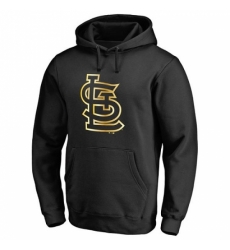 Men MLB St Louis Cardinals Gold Collection Pullover Hoodie Black Men MLB St Louis Cardinals Gold Collection Pullover Hoodie Black