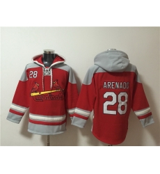 Men St Louis Cardinals 28 Nolan Arenado Ageless Must Have Lace Up Pullover Hoodie Men St Louis Cardinals 28 Nolan Arenado Ageless Must Have Lace Up Pullover Hoodie