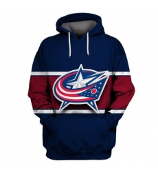 Men Columbus Blue Jackets Navy All Stitched Hooded Sweatshirt Men Columbus Blue Jackets Navy All Stitched Hooded Sweatshirt