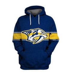 Men Nashville Predators Blue All Stitched Hooded Sweatshirt Men Nashville Predators Blue All Stitched Hooded Sweatshirt
