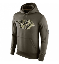 NHL Mens Nashville Predators Nike Olive Salute To Service KO Performance Hoodie NHL Mens Nashville Predators Nike Olive Salute To Service KO Performance Hoodie