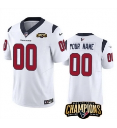 Men Houston Texans Active Player Custom White 2023 F U S E AFC South Champions Patch Vapor Limited Stitched Football Jersey Men Houston Texans Active Player Custom White 2023 F U S E AFC South Champions Patch Vapor Limited Stitched Football Jersey