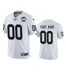 Men Women Youth Toddler Nike Las Vegas Raiders Custom White 60th Anniversary Vapor Limited Stitched NFL 100th Season Jersey Men Women Youth Toddler Nike Las Vegas Raiders Custom White 60th Anniversary Vapor Limited Stitched NFL 100th Season Jersey