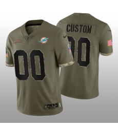 Men Women Youth Miami Dolphins ACTIVE PLAYER Custom Olive 2022 Salute To Service Limited Stitched Jersey Men Women Youth Miami Dolphins ACTIVE PLAYER Custom Olive 2022 Salute To Service Limited Stitched Jersey