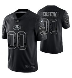 Men San Francisco 49ers ACTIVE PLAYER Custom Black Reflective Limited Stitched Football Jersey Men San Francisco 49ers ACTIVE PLAYER Custom Black Reflective Limited Stitched Football Jersey