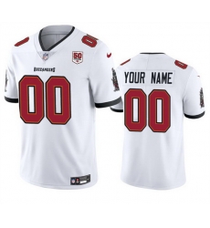 Men Women Youth Tampa Bay Buccaneers Active Player Custom White 2025 50th Anniversary Patch Vapor Untouchable Limited Stitched Football Jersey