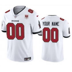 Men Women Youth Tampa Bay Buccaneers Active Player Custom White 2025 50th Anniversary Patch Vapor Untouchable Limited Stitched Football Jersey