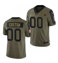 Men Women Youth Toddler Tennessee Titans Custom 2021 Olive Salute To Service Limited Jersey Men Women Youth Toddler Tennessee Titans Custom 2021 Olive Salute To Service Limited Jersey