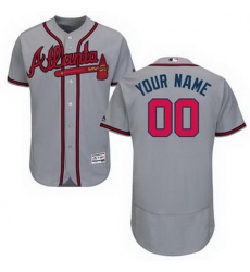 Men Women Youth All Size Atlanta Braves Flex Base Custom Jersey Grey Men Women Youth All Size Atlanta Braves Flex Base Custom Jersey Grey