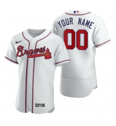 Men Women Youth Toddler Atlanta Braves White Custom Nike MLB Flex Base Jersey Men Women Youth Toddler Atlanta Braves White Custom Nike MLB Flex Base Jersey