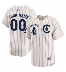 Men Chicago Cubs Active Player Custom Cream Pinstripe Special Vapor Premier Limited Stitched Baseball Jersey Men Chicago Cubs Active Player Custom Cream Pinstripe Special Vapor Premier Limited Stitched Baseball Jersey