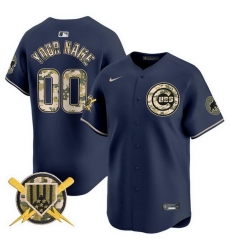 Men Women Youth Chicago Cubs Active Player Custom Navy Armed Forces Day Vapor Limited Stitched Baseball Jersey