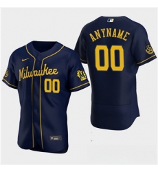 Men Women youth Custom Milwaukee Brewers Custom 50th Anniversary 2020 Navy Flexbase Jersey Men Women youth Custom Milwaukee Brewers Custom 50th Anniversary 2020 Navy Flexbase Jersey