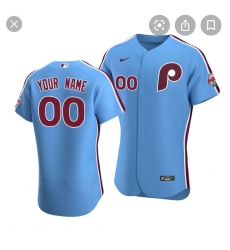 Philadelphia Phillies Light Blue Custom jersey Philadelphia Phillies Light Blue Custom jersey