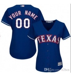 Men Women Youth All Size Texas Rangers Cool Base Custom Jersey Blue Men Women Youth All Size Texas Rangers Cool Base Custom Jersey Blue