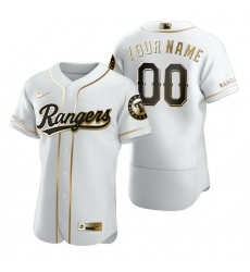 Men Women Youth Toddler All Size Texas Rangers Custom Nike White Stitched MLB Flex Base Golden Edition Jersey Men Women Youth Toddler All Size Texas Rangers Custom Nike White Stitched MLB Flex Base Golden Edition Jersey