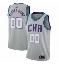 Men Women Youth Toddler Charlotte Hornets Custom Gray Nike NBA Stitched Jersey Men Women Youth Toddler Charlotte Hornets Custom Gray Nike NBA Stitched Jersey