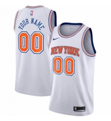 Men Women Youth Toddler New York Knicks White Orange Custom Nike NBA Stitched Jersey Men Women Youth Toddler New York Knicks White Orange Custom Nike NBA Stitched Jersey